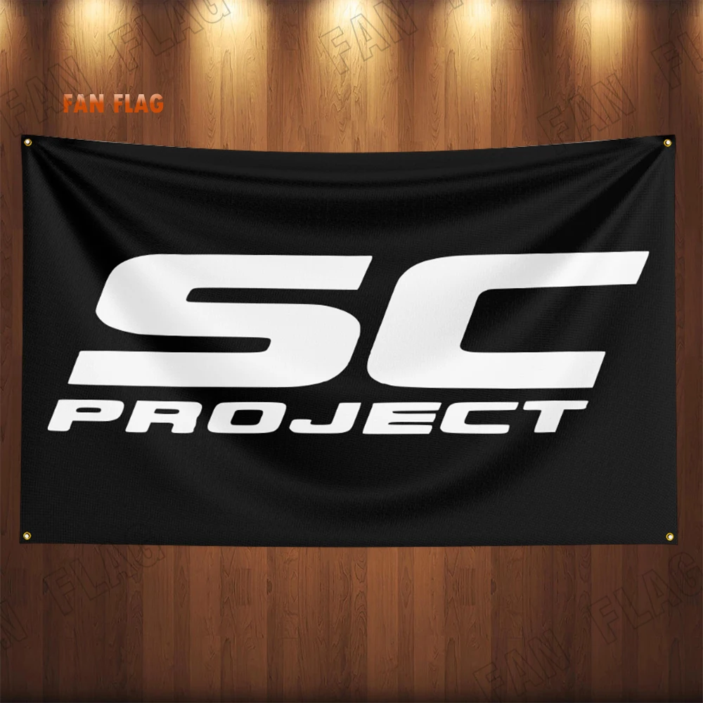 90X150Cm Sc Project Auto-Onderdelen Vlag Banner Voor Motorauto \'S Racing Garage Outdoor Decoratie Wandtapijt Poster