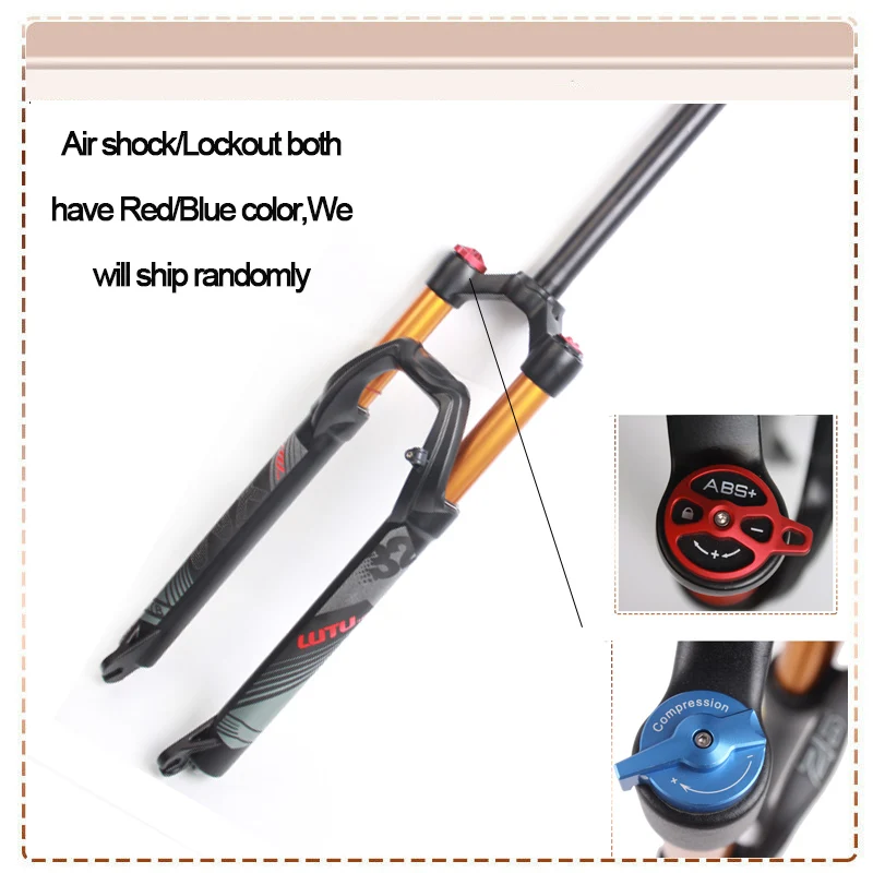 LUTU 26 27.5 29 MTB Fork Air Suspension Mountain Bike Fork Thru Axle 9*100mm Bicycle Forks 120mm Travel Damping Bike Forks