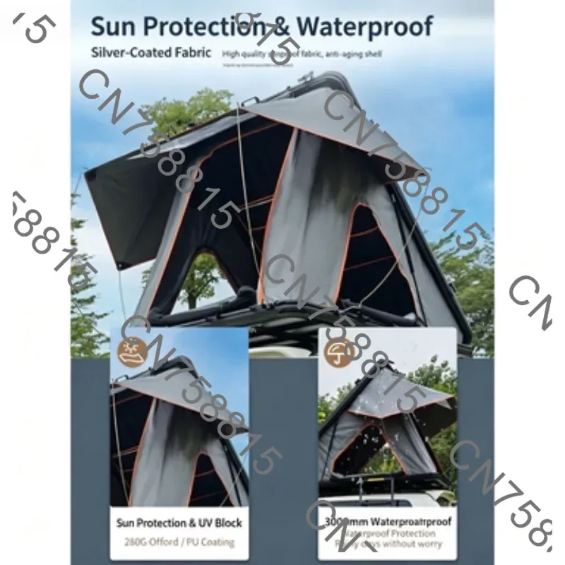 Outdoor 1-3Person Aluminum Hard Shell，Roof Tent Custom Camping Off-road Vehicle Car Hard Shell Pop-up Roof Tent Rooftop Tent