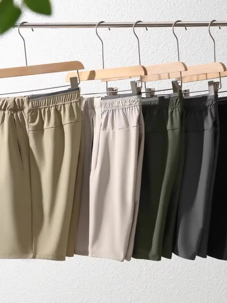 

Leavo Johnson Men's Spring Summer Lightweight Breathable Casual Pants Laser Perforated Straight Leg Sle