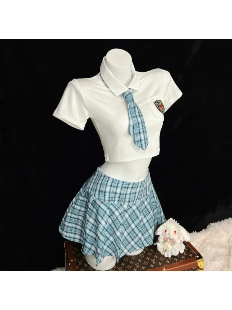 Costume de marin japonais Jk, sous-vêtements, Costume de Cosplay de tentation, jupe plissée à carreaux pour lycéen, uniforme scolaire, pyjama Sexy