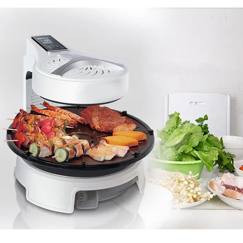 Forno eletrônico sem fumaça doméstico, Forno elétrico antiaderente para churrasco, KQB-315