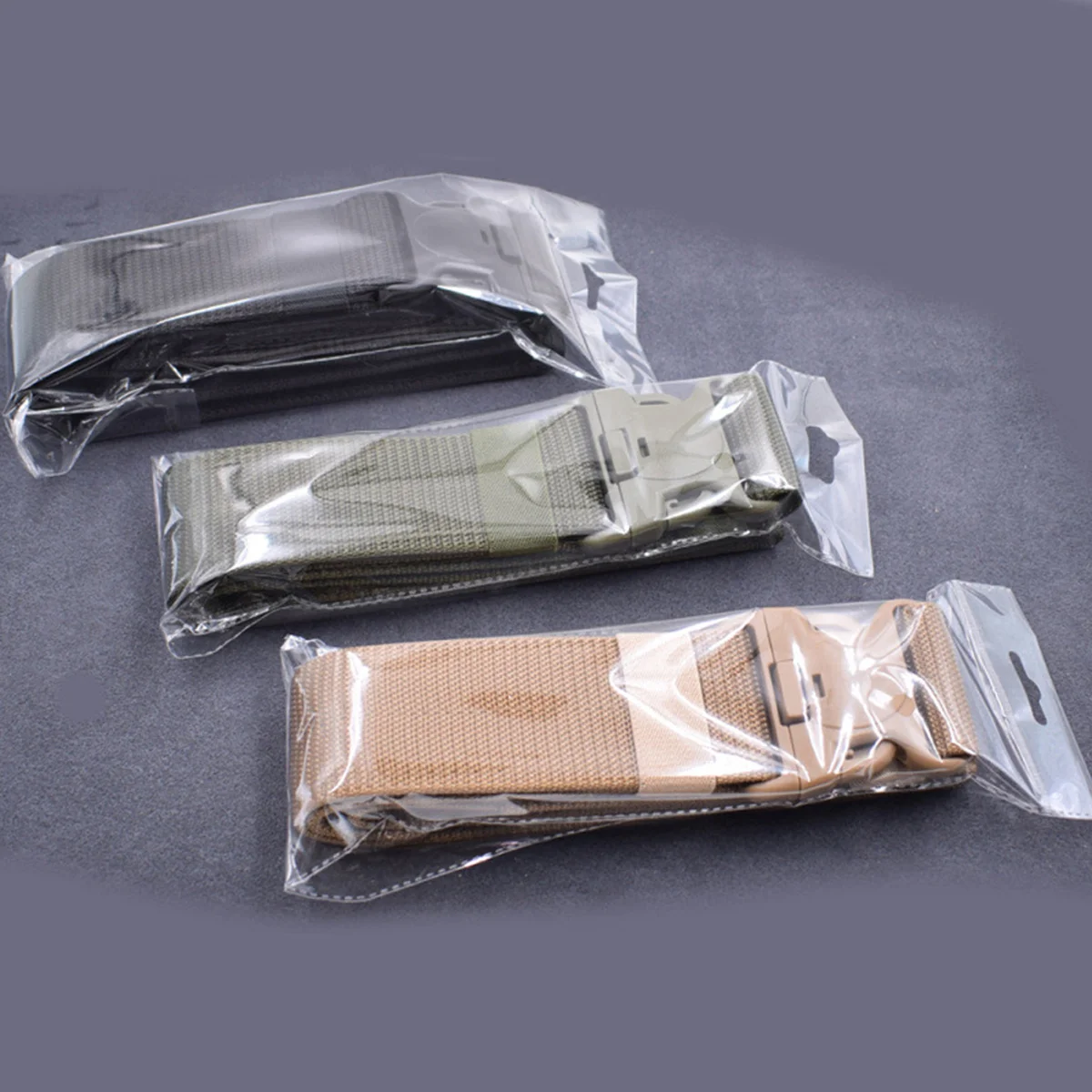 

Outdoor Belt Quick-Release Plastic Buckle 120x5.5x0.3cm Adjustable Utility Strap Waistband for Riding Hunting