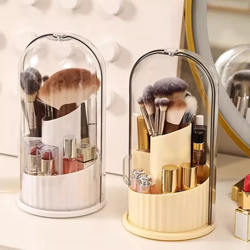 

Make Up Organizer Storage Containers Makeup Brush Storage Cylinder Rotating Dustproof Cosmetic Storage Box Closet Organizer