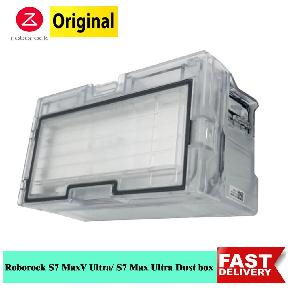 Original Roborock S7 MaxV Ultra Dust Box Parts of S7 MaxV Plus/S7 Max Ultra Auto-Empty Station Dustbin & Filter Accessories