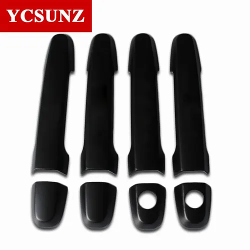 Imagen 1 del producto Cubierta de manija de puerta ABS de Color negro mate para Toyota Hilux Vigo 2005 2006 2007 2008 2009 2010 2011 2012 2013 2014