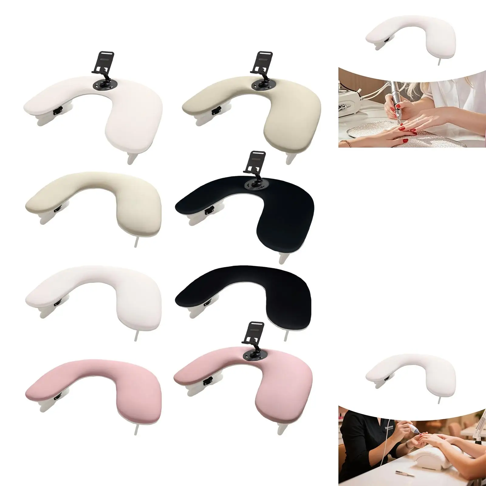 

Foldable Adjustable Nail Arm Rest Pillow Portable PU Material Cushion Manicure Tool for Nail Care Salon Artist