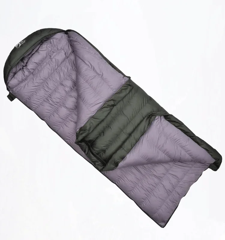 Autumn and winter army green ultra-light outdoor, duck down, sleeping bag