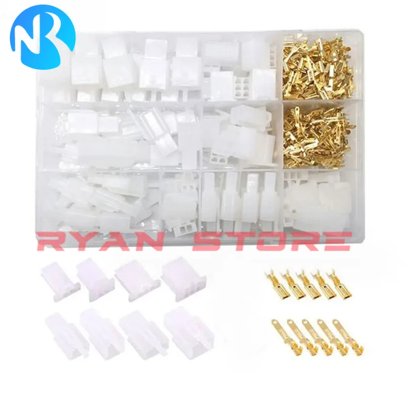 380PCS Car Motorcycle Electrical 2.8MM 2Pin 3 4 6Pin Male Female Terminals Automotive 2.8 plug Kit Boat Wire Connector Terminal