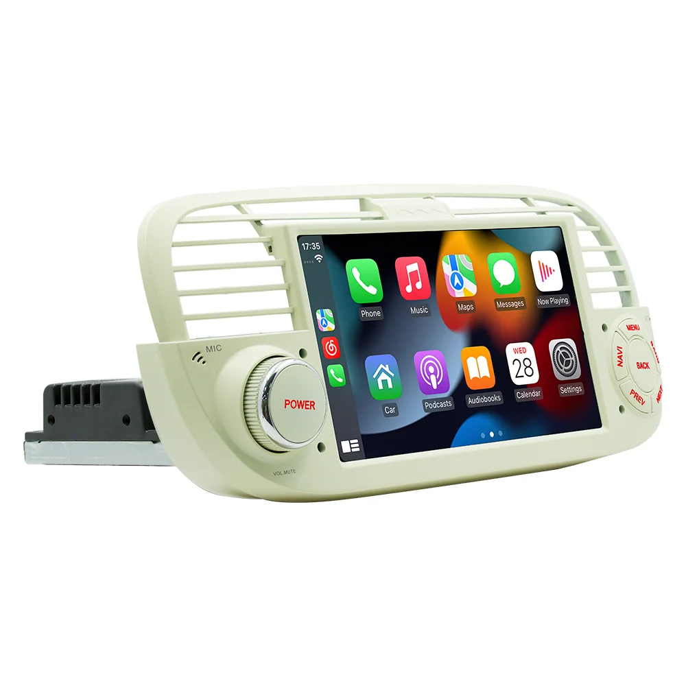 BQCC 1Din 7 Inch Android 13 Touch Screen Car Radio Supports Carplay Android Auto AHD WIFI GPS RDS BT USB Car Player for Fiat 500