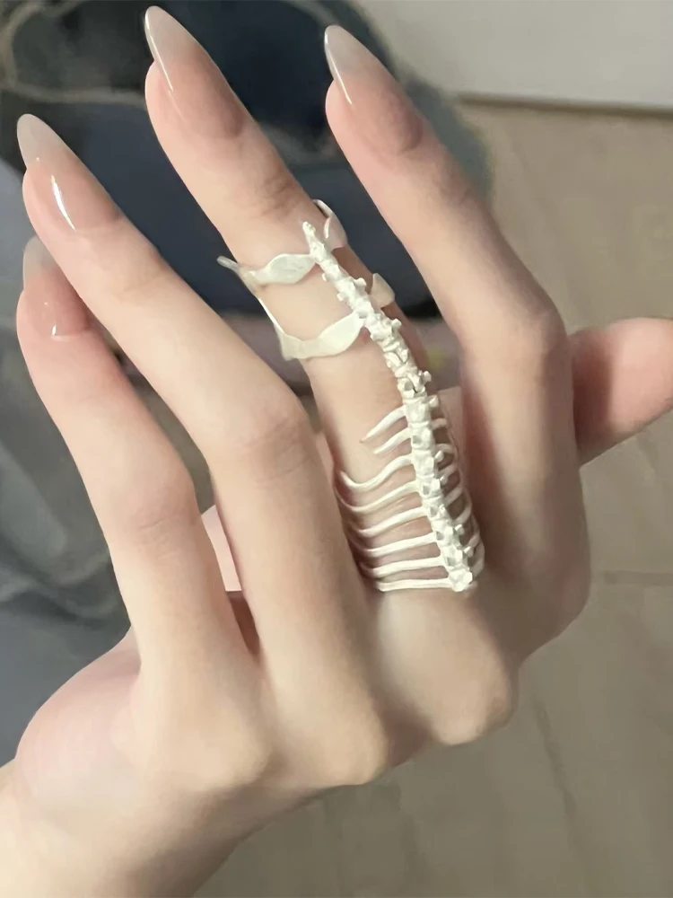 2024 New Spine Bone Ring New Gothic Style Men's And Women's Jewelry Party Gift - Image 6