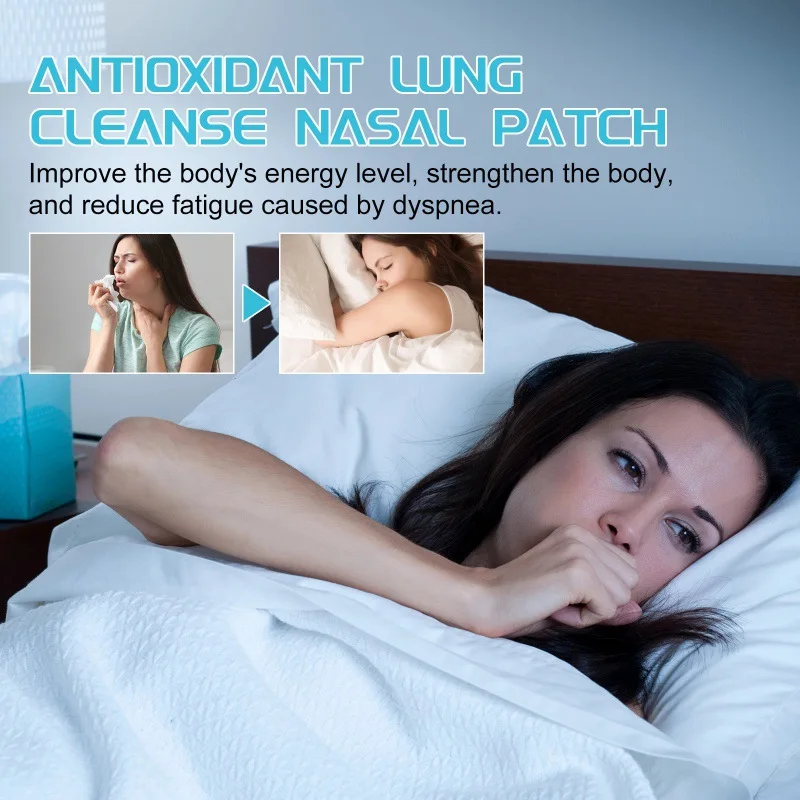 Herbal Cleansing Lung Patch Clear Liver Moistening Lung Detox Relieve Nasal Congestion Cough Promote Better Breathe Nasal Strips