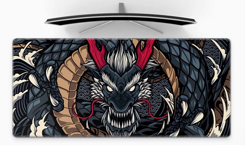 

Cool Dragon King Mouse Pad Ultra Large Male Esports Silk Smooth Kawaii Gaming Anime Mats Keyboard Desk Mause Art Table Carpet