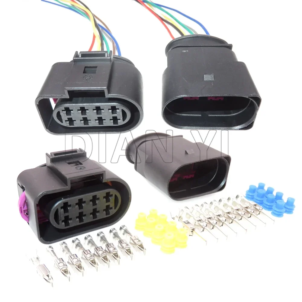 

1 Set 8 Way Auto Taillight Wiring Terminal Sockets 8D0973834 8D0973734 AC Assembly Car Waterproof Plug With Cables