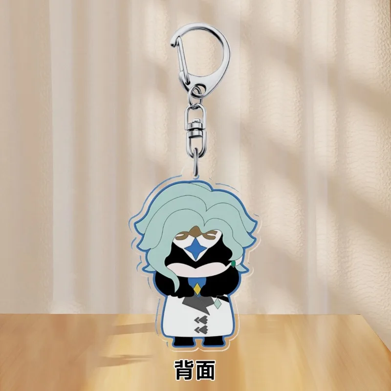 Game Genshin Impact Fatui Harbingers Uniform Acrylic Cellphone Strap Lanyard For Mobile Phone Case Keychain Key Chain Cover Hang