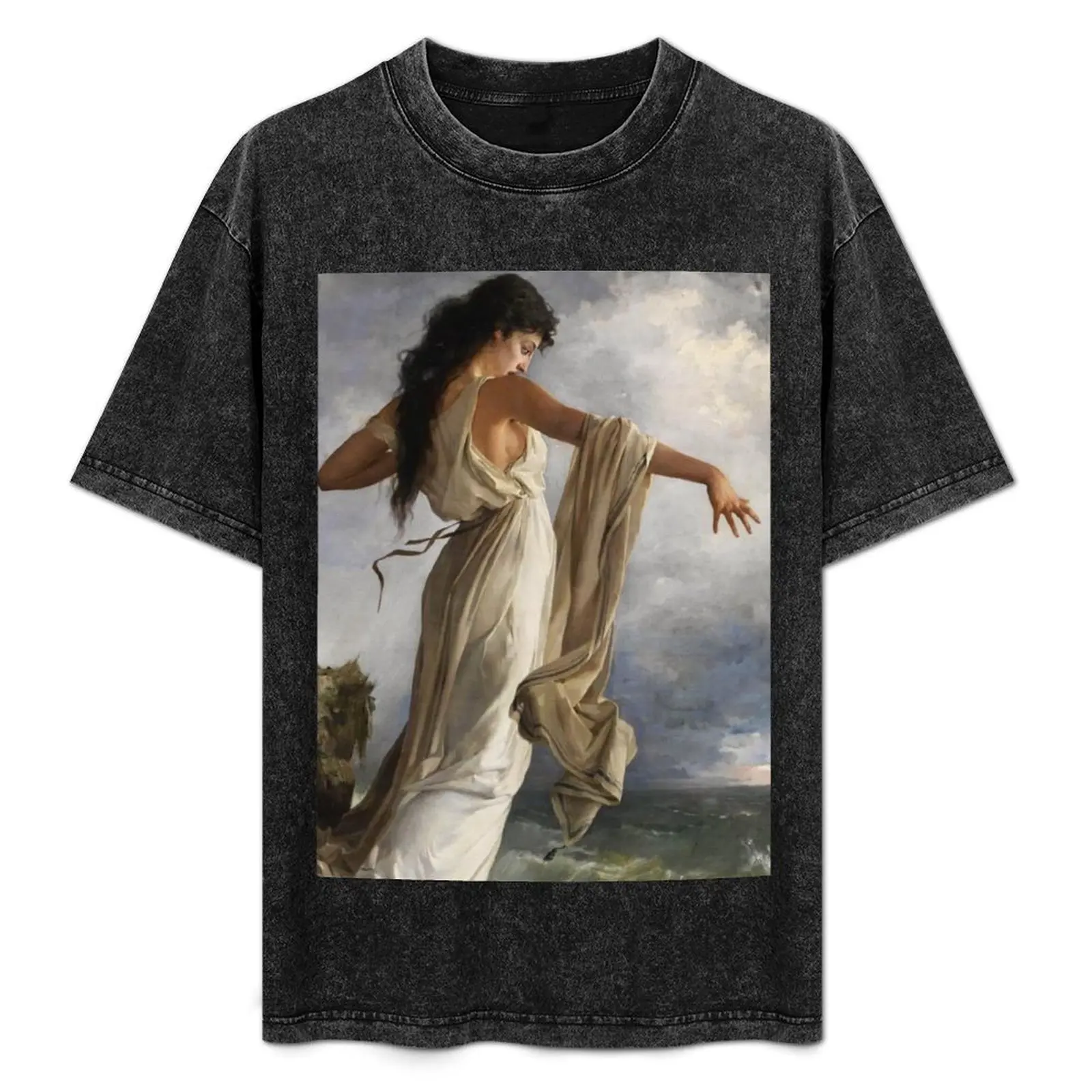 

Death of Sappho by Miguel Carbonell Selva Design T-Shirt Sports Casual Breathable Tee Shirt
