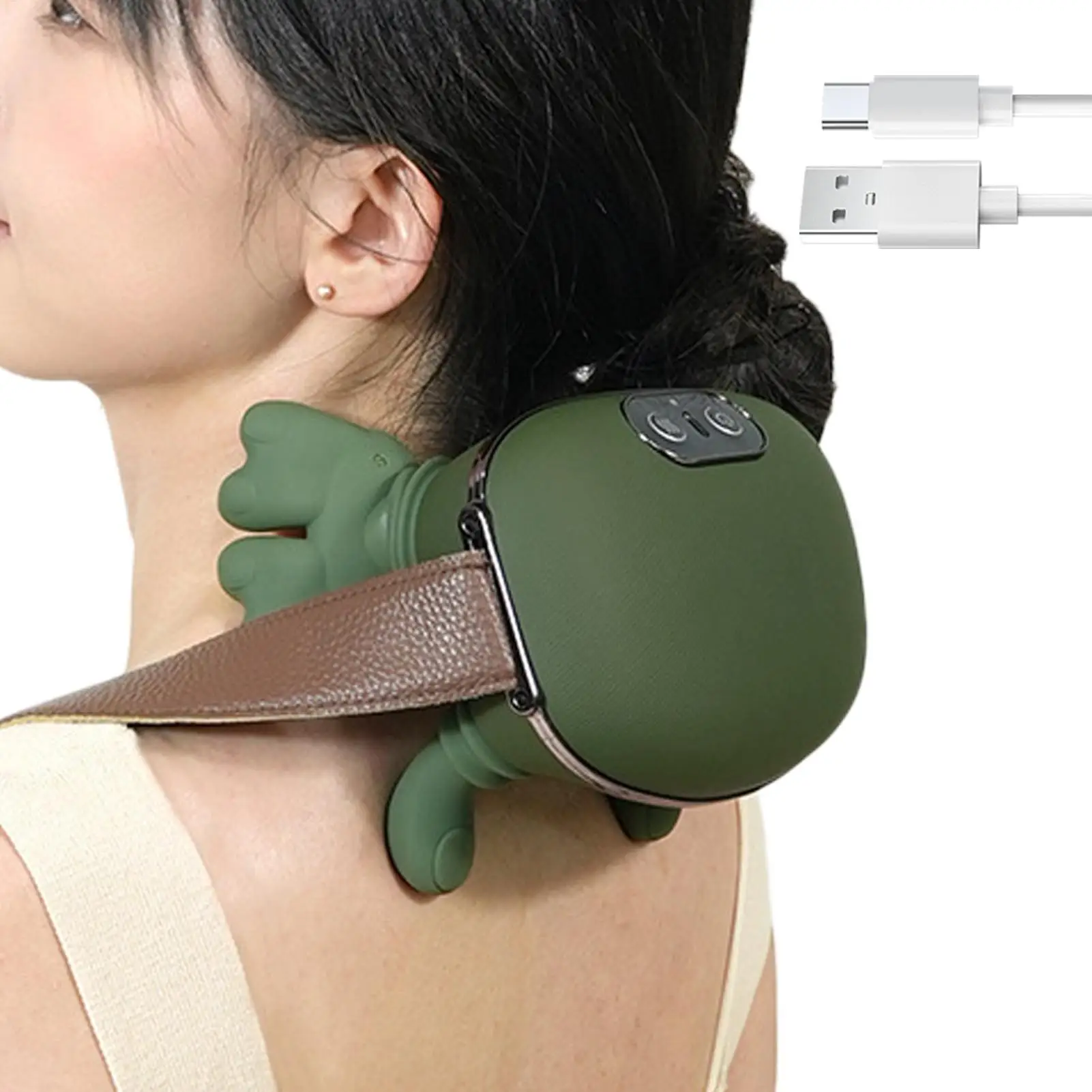 

Neck Shoulder Massager Heated Back Massagers Electric Kneadings Muscles Massage Pillow Neck Waist Leg Body 3-Level Modes