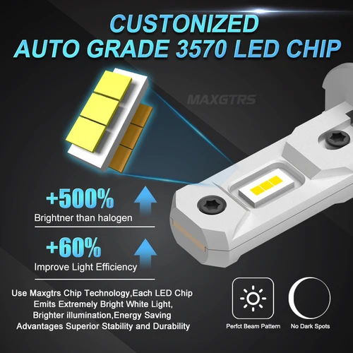 Imagen 2 del producto 2 uds H3 Super bombillas Led 70w luces automáticas bombillas led para coche fuente de luz DC 12V-24V 6500K/4300K/3000K lámpara antiniebla blanca faro de coche