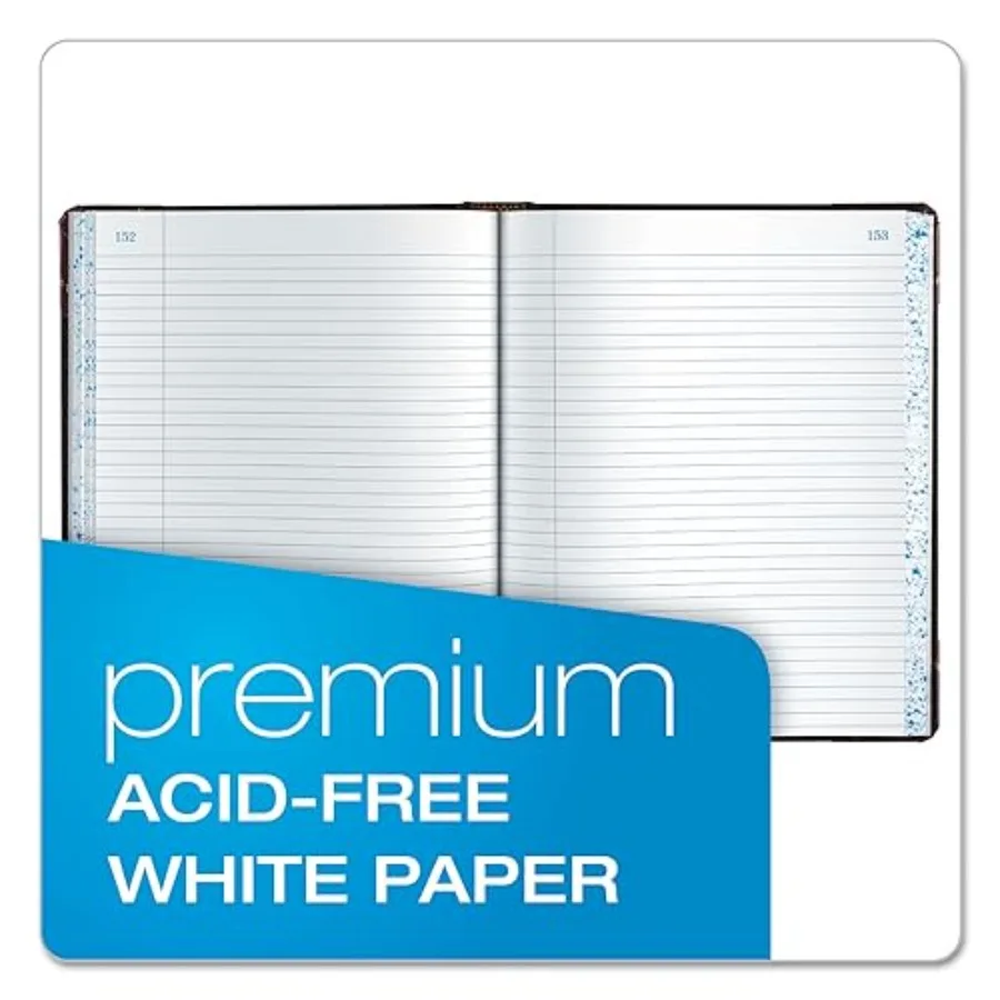 Boorum e Pease 21300R Livro ColumnarRegular Governado 300 páginas 10-3/8 polegadas x8-1/8 polegadas Preto