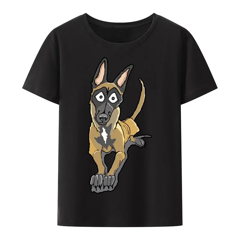 TEW Brand New Fashion Belgian Malinois T-Shirt Cute Cartoon Dog Cotton T-Shirt Tops Men Women Short Sleeve Casual StreetwearNO.1