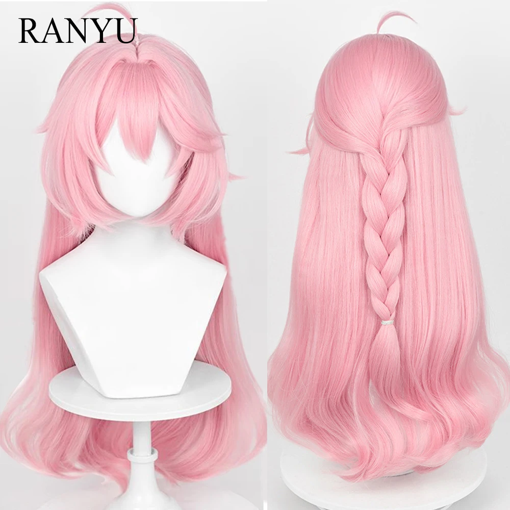 

Arknights Goldenglow Wig Long Straight Synthetic Pink Braid Women Fluffy Game Cosplay Wig for Daily Party