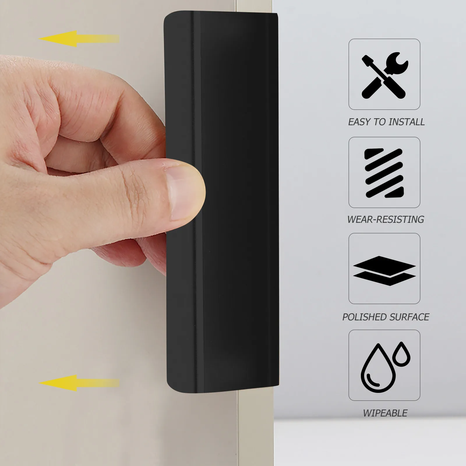 

1 комплект невидимых врезных ручек для выдвижных ящиков, шкафов, комодов, дверей и мебельной фурнитуры