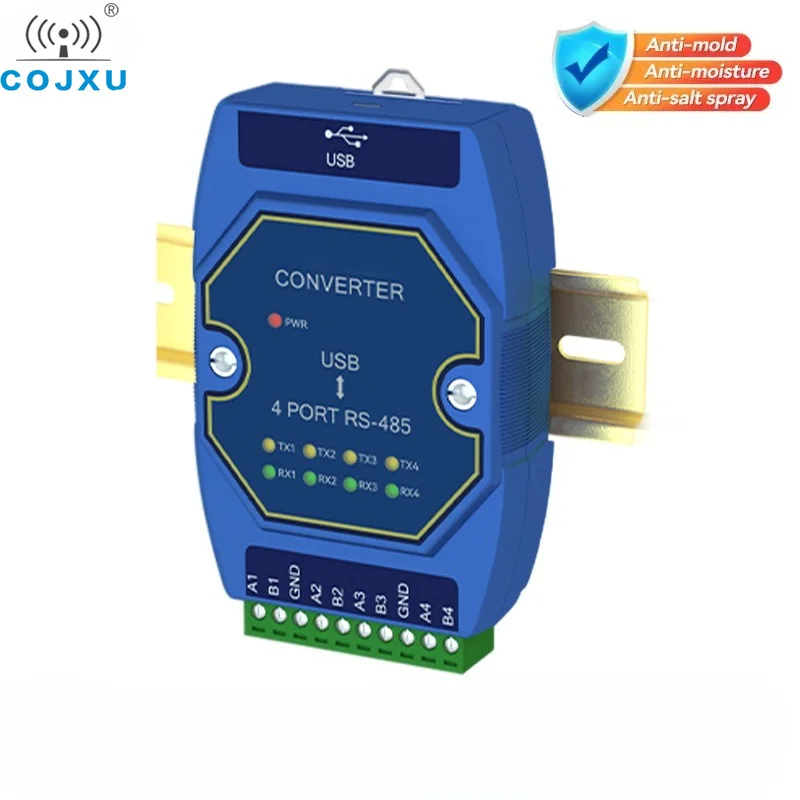 USB to Serial Converter COJXU E810 Series ModBus TCP/IP MQTT Module RJ45 1/2/4 Serial Ports Converter Industrial Grade
