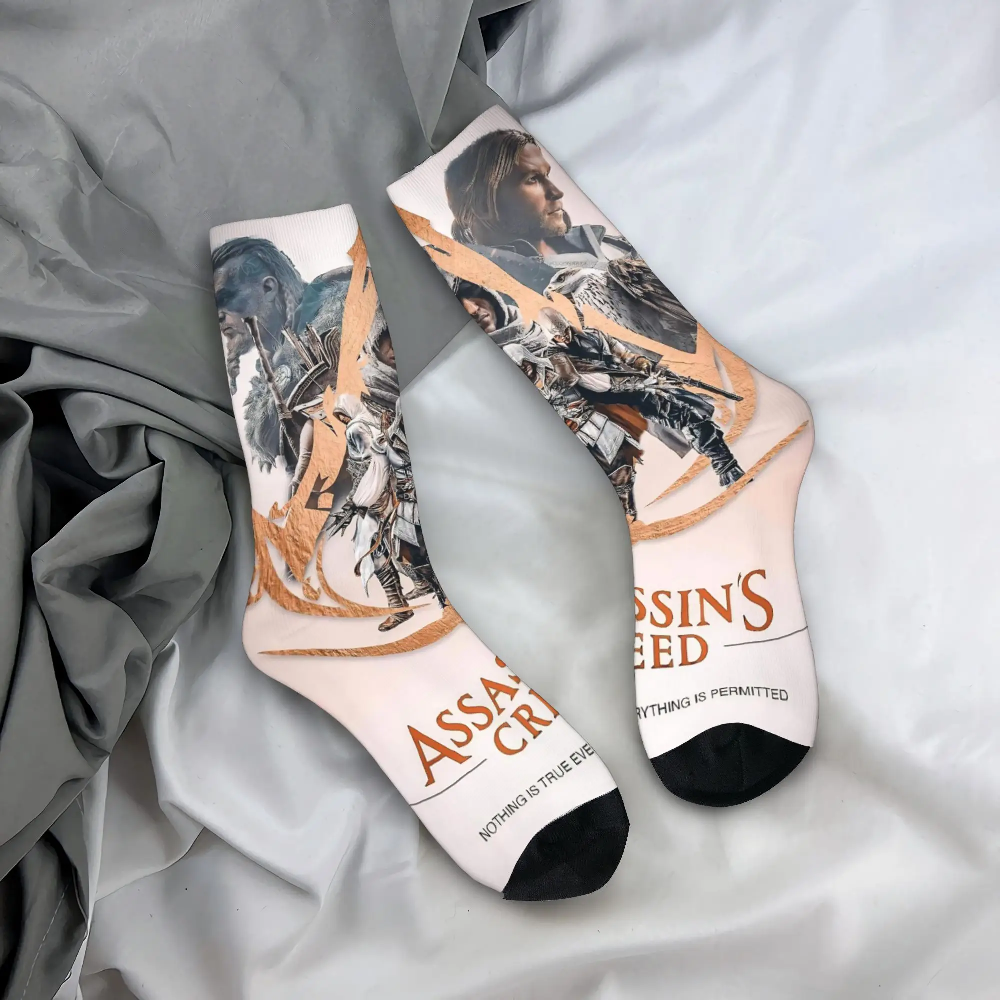 Assassins Creed Shadows  Socks Winter  Stockings Funny Women Men Breathable Socks Graphic Running Sports Anti-Slip Socks