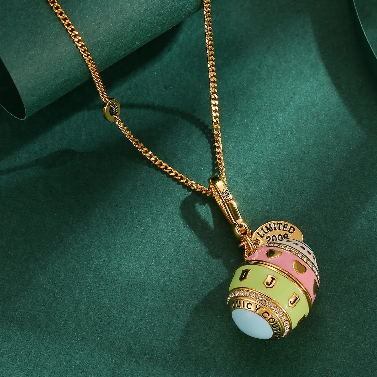 Bracelet Hand String Juicy Enamel Glaze Fashion Openable Love Egg Pendant Necklace Light Luxury Black Puppy Pendant Woolen Chain