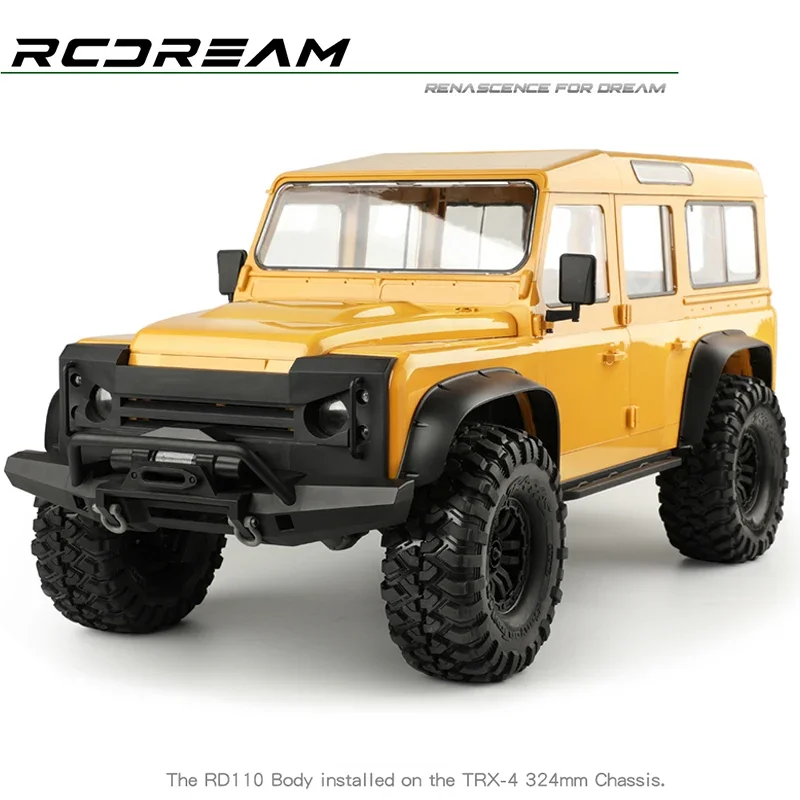 RCDream 324mm rozstaw osi obudowa samochodu wnętrze 5 korpus drzwi dla 1/10 zdalnie sterowany samochód gąsienicowy Traxxas TRX4 Defender Camel Cup