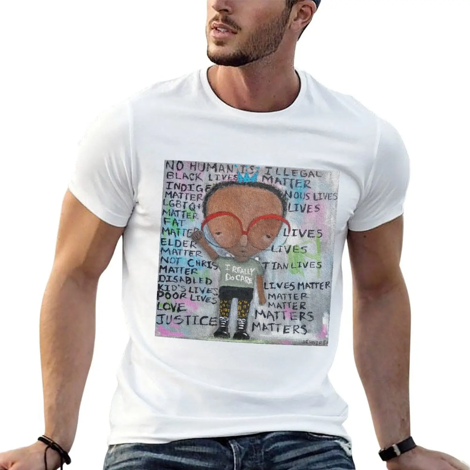 I really do care T-Shirt Holiday Casual Short Sleeve Top