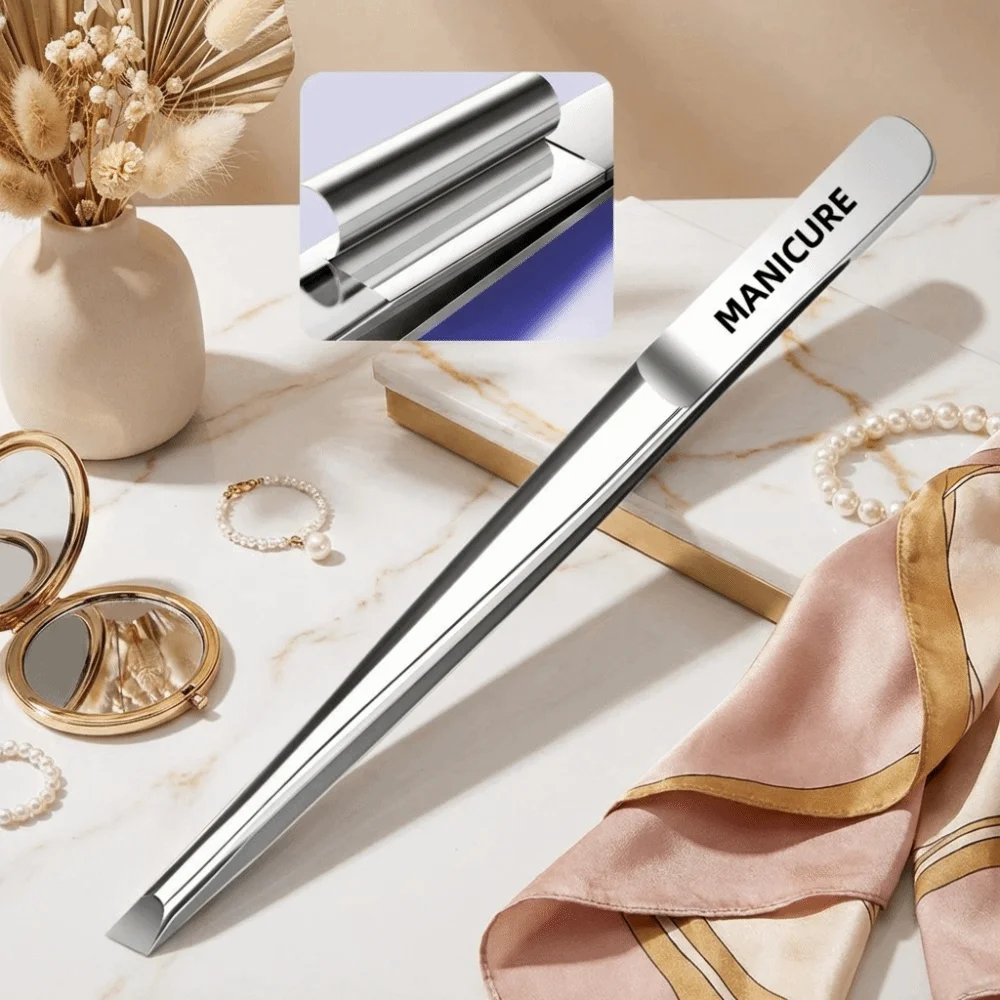 High Quality Stainless Steel Tweezers Oblique Pointed Tip Non Slip Multi Functional Slant Tweezers Grooming Tool