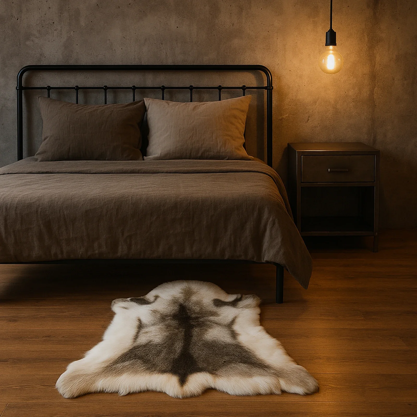 Faux Fur Reindeer Shaped Rug Soft Plush Christmas Carpet For Kids Bedroom Living Room Floor Mat Cozy Holiday Home Decor Gift