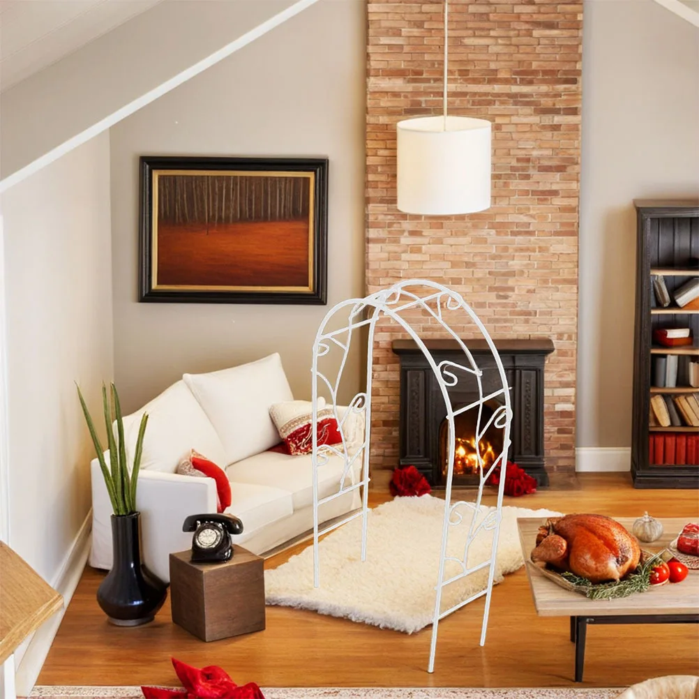 

2pcs Miniature Iron Archway For Dollhouse Micro Garden Decor Landscape Ornament Fairy Garden Mini Accessories Iron Craft Arch