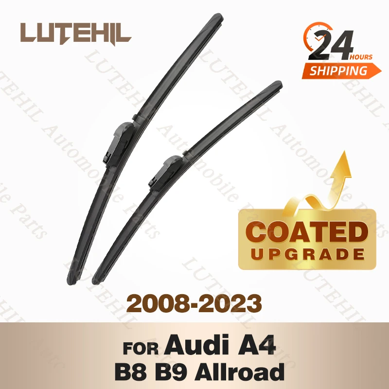 

LUTEHIL's Silicone Front Wiper Set For Audi A4 B8 B9 Allroad 2008 - 2023 2009 2010 2011 coated windshield wiper blade 24"+20"