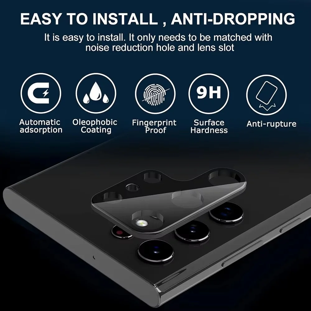 Protector de lente de cámara para Samsung S25 Ultra S23 S24 FE A17 A07 A56 A55 A16 A26 A36 A54 A53 A06 A25 cámara trasera de vidrio templado
