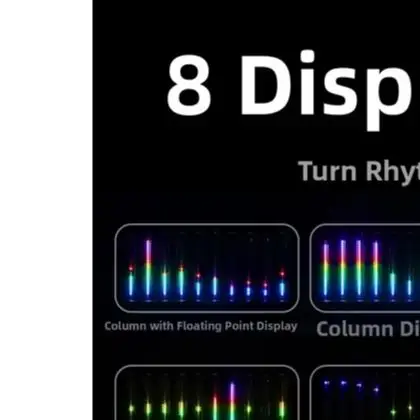 RGB LED Audio For Spectrum Analyzer Sound Activated Music Visualizer With 240 LEDs 8 Display Modes For Gaming Room Decor Night L
