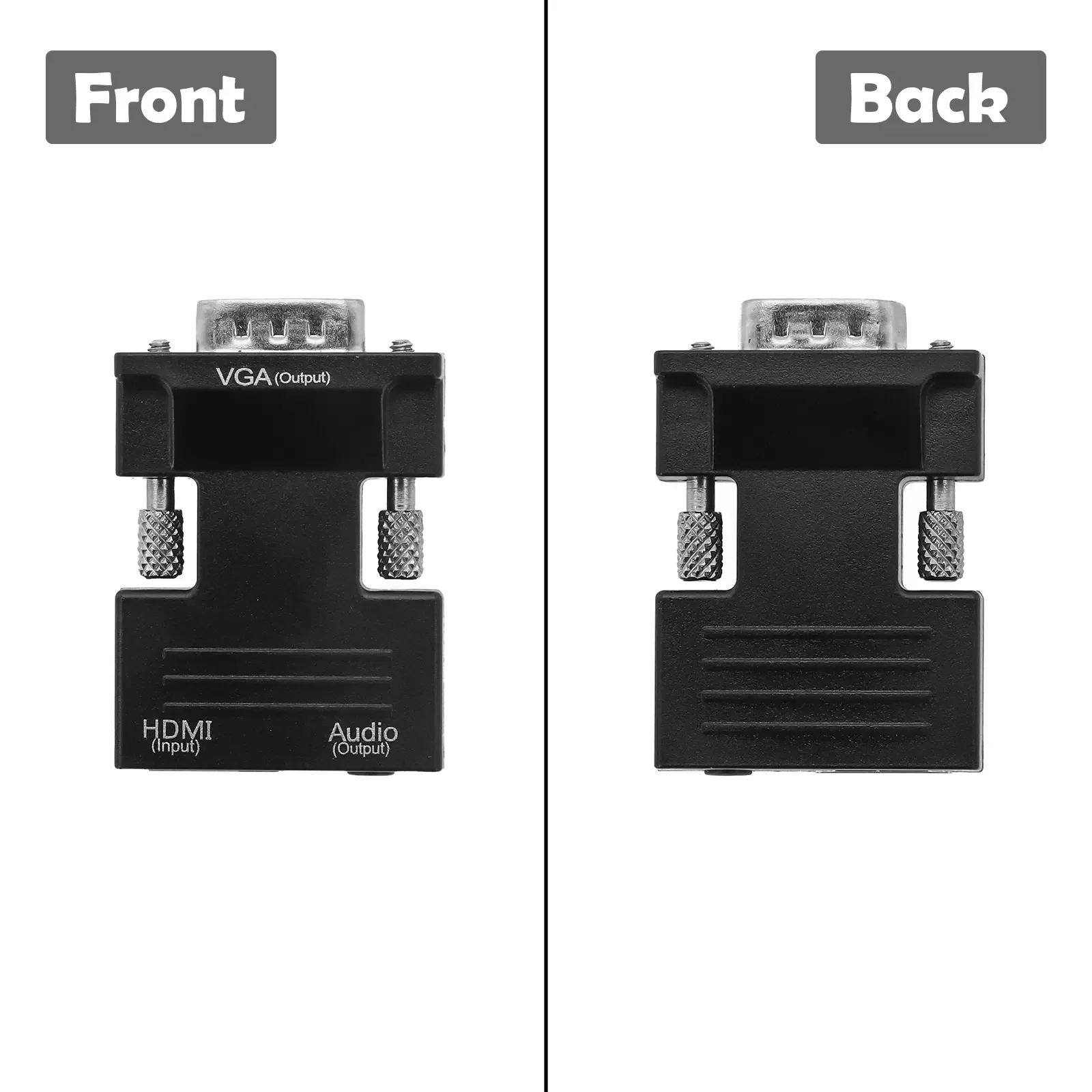 Conversor fêmea para VGA com cabo de áudio de 3,5 mm para monitor de projetor PS4 PC e laptop para experiência de visualização aprimorada