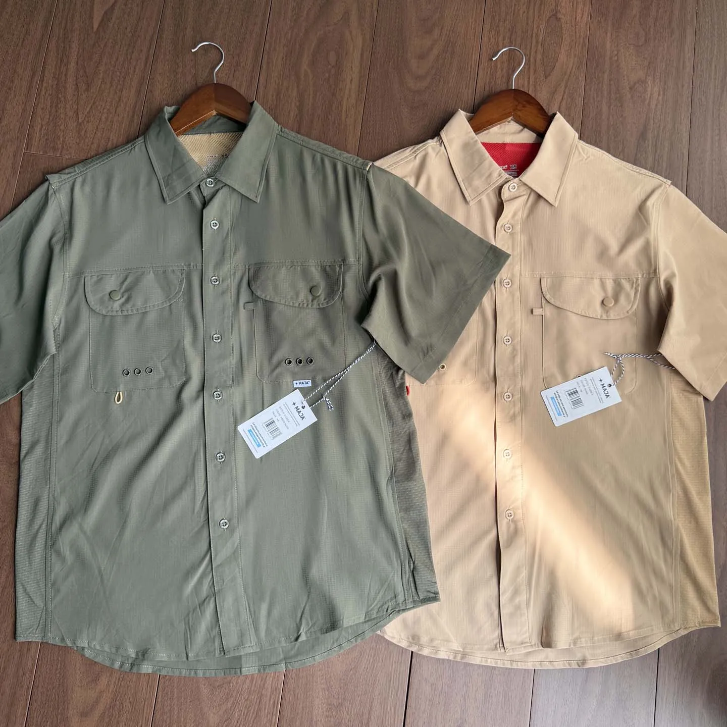 Men's Summer Loose Lightweight Breathable Quick Dry Outdoor Multi-Functional Workwear Short Sleeve Shirt Casual Style Flip Co...