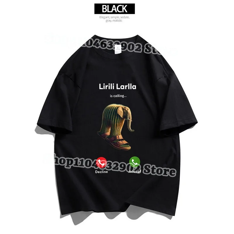 Italian Brainrot Adult Creative Call Graphic T-Shirt Women Men Fashion Cotton T-shirts Summer Clothes Comfortable Tee Party Gift