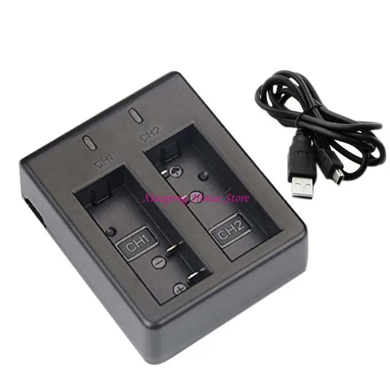 Double Slot Battery for EKEN J4000/H9R Camera Compact and Efficient 77JC