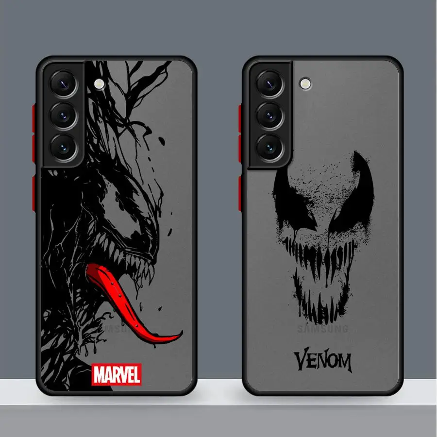 Marvel Venom Hero Phone Case for Samsung Galaxy A11 A42 A71 A04s A04e A03s A02s A50 A30 A70 A10 A20 Black Soft Edge Cover