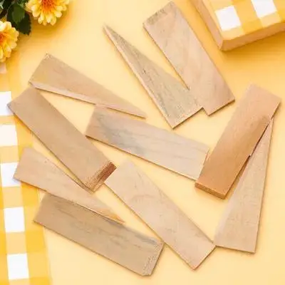 

10pcs Wooden Stopper Wedge Block Non-Slip Wood Doorstops For Home Bedroom Floor Wall Protector 10X3X3Cm Heavy Door Wedge