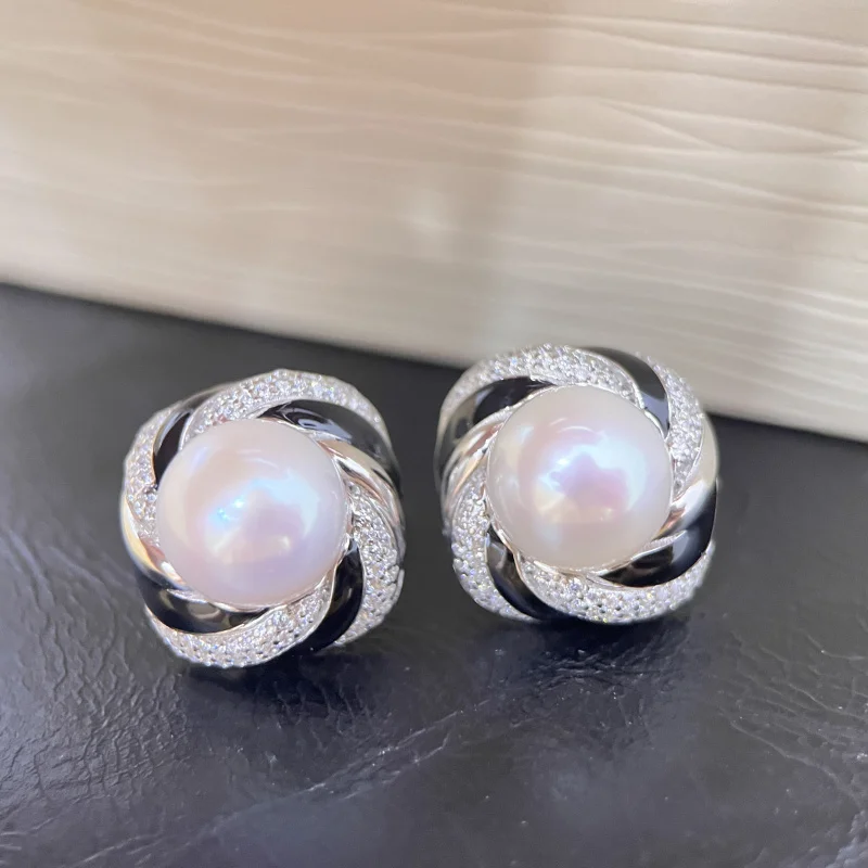 

Новые модные серьги AAAA 8-9 мм 9-10 мм серьги из натуральных бусин Южного моря 925s