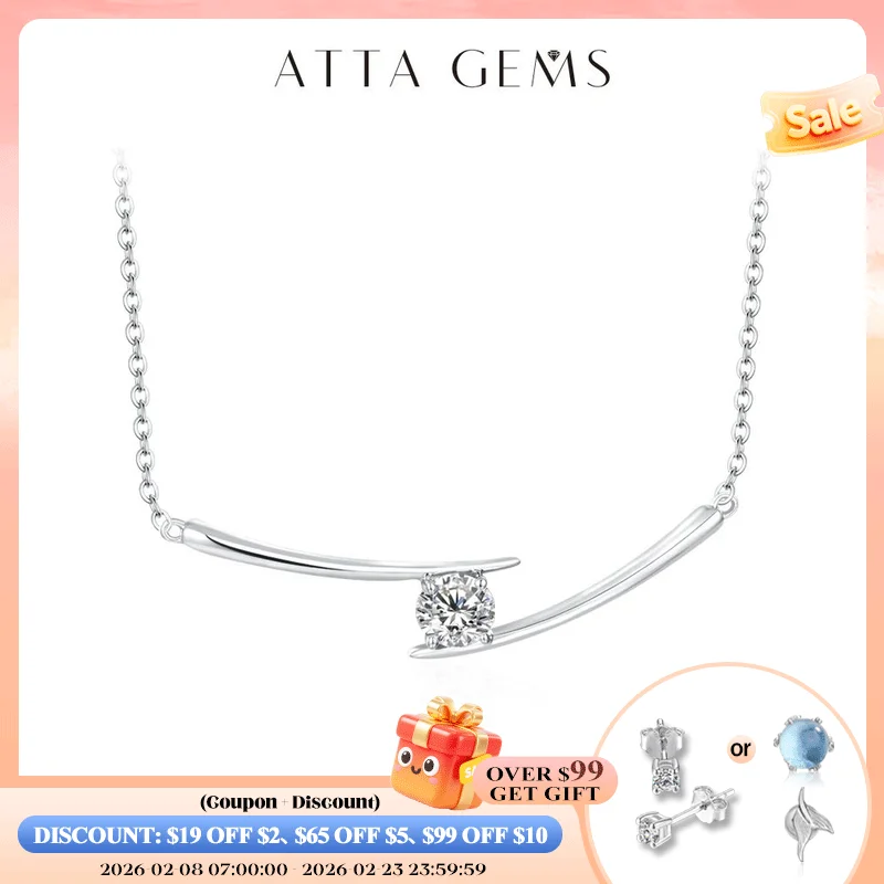 

Женское ожерелье из серебра 5,0 пробы с муассанитом, 925 мм