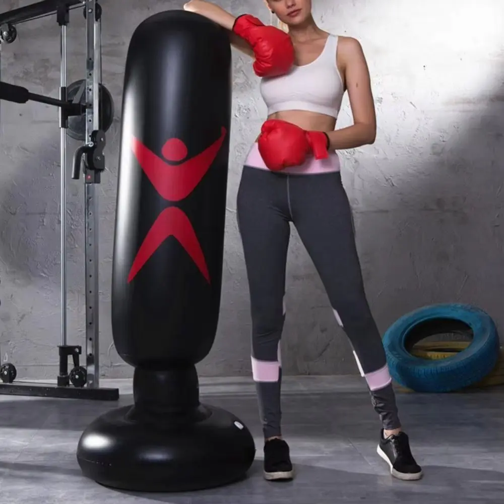 

160cm Inflatable Boxing Bag Training Exercise Boxing Punching Bag PVC Tumbler Inflatable Punching Stand Adult