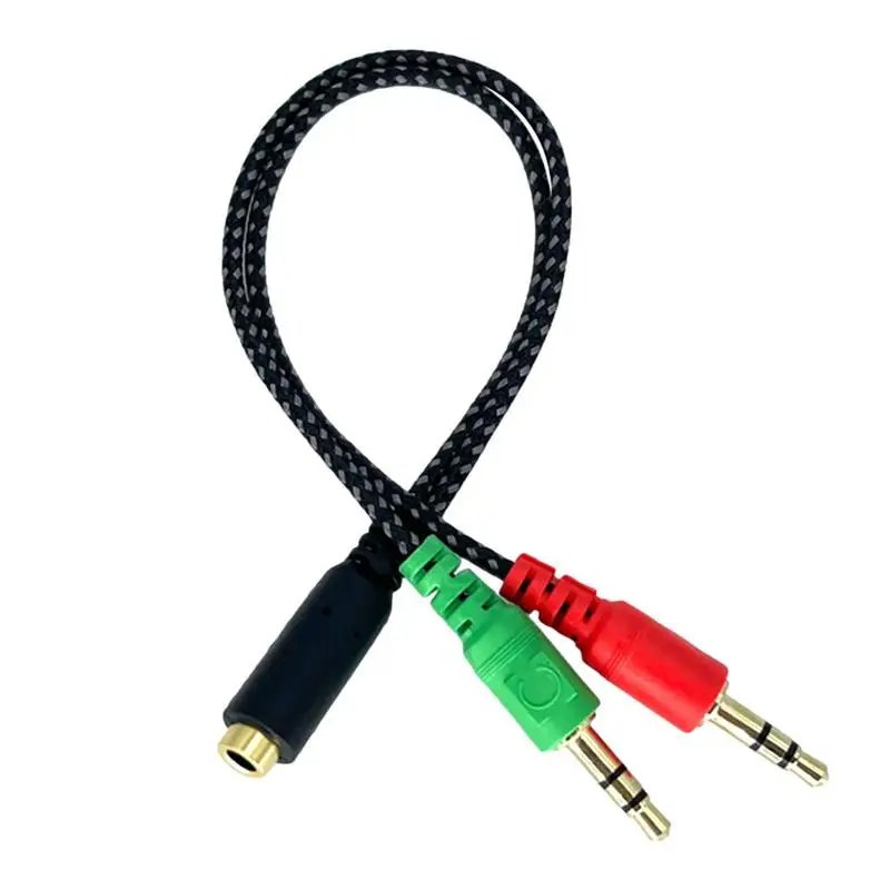 

3.5mm Audio Splitter Cable Adapert For Headphone Multi Headphone Mic Quickly Connect High Fidelity PC Laptop Music Connector