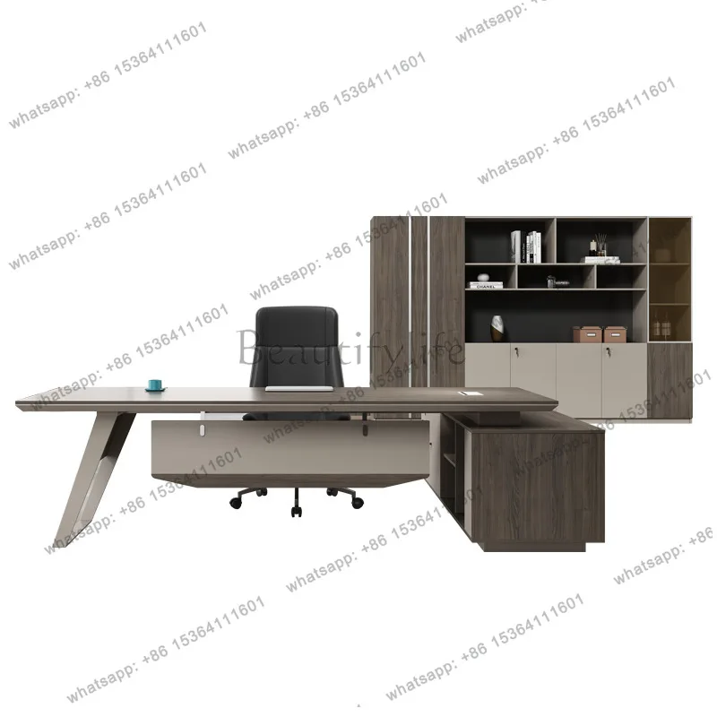 The new desk is simple and modern, and the president and manager desk