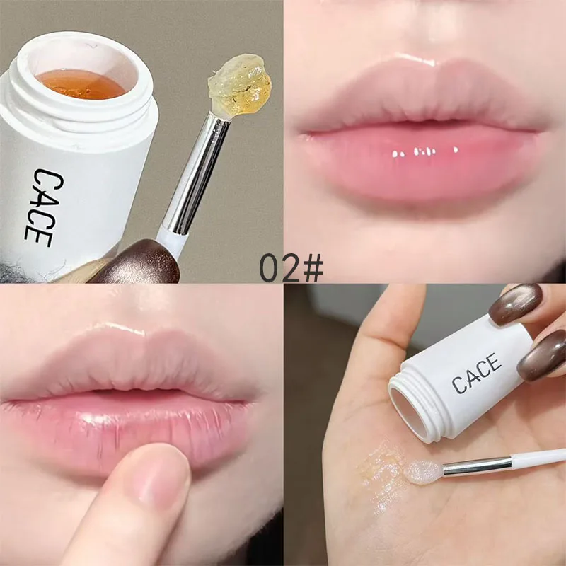 Mascarilla Labial CACE Little Coffee Cup con Sabor a Melocotón, Miel y Pomelo, Capa Gruesa Hidratante para el Cuidado de Labios Agrietados, con Cuchara Pequeña