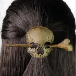 Halloween Hair Barrette For Women Retro Witch Skull Moth Hair Sticks Butterfly Gothic Hairpin Pagan Hair Jewelry Party Gifts